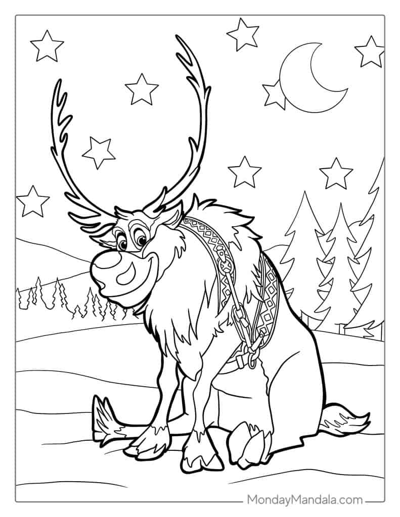 Frozen coloring pages free pdf printables