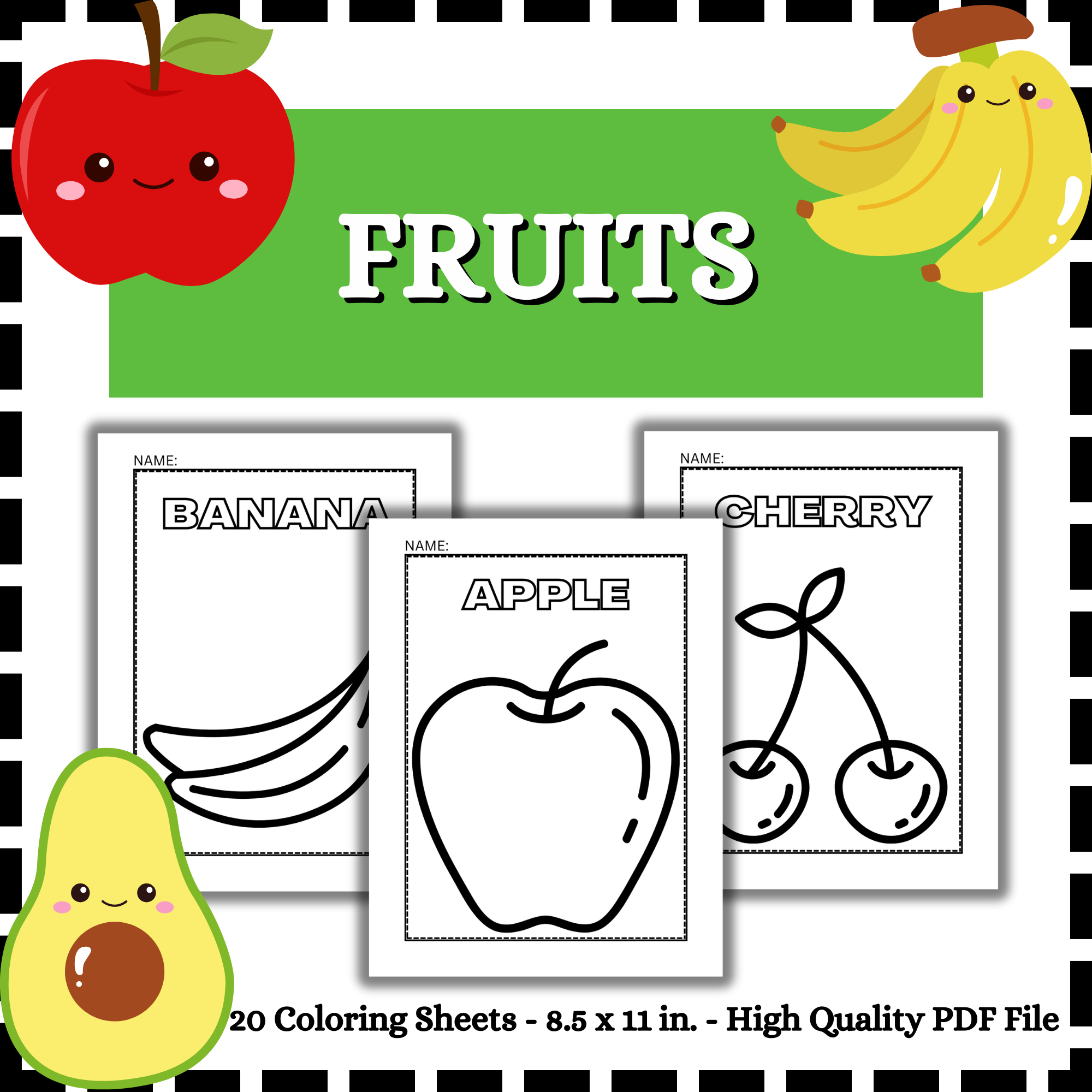 Fruits coloring sheets summer back to school coloring pages made by teachers