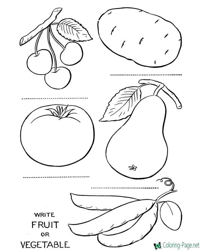 Food coloring pages