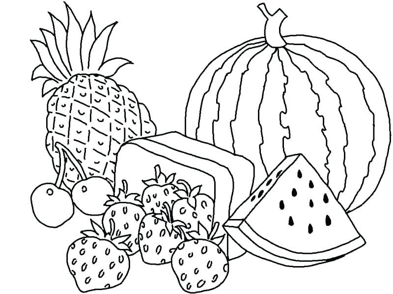 Free printable fruit coloring pages for kids