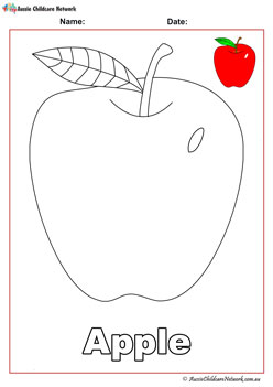 Fruit colouring pages