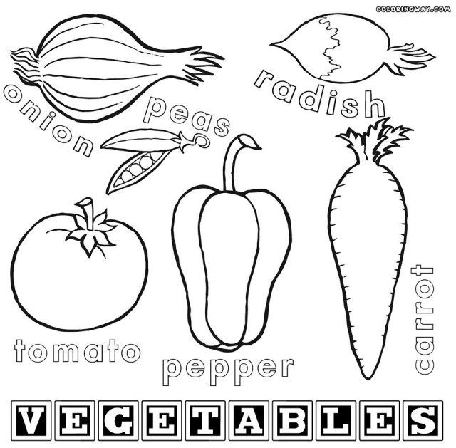 Great image of fits and vegetables coloring pages