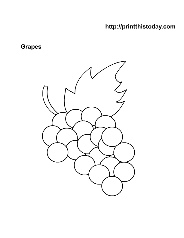 Free printable fruits coloring pages