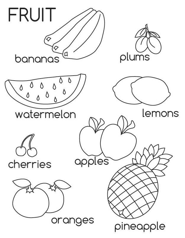 Fruits coloring pages for kids fruit coloring pages english activities for kids coloring pages for kids