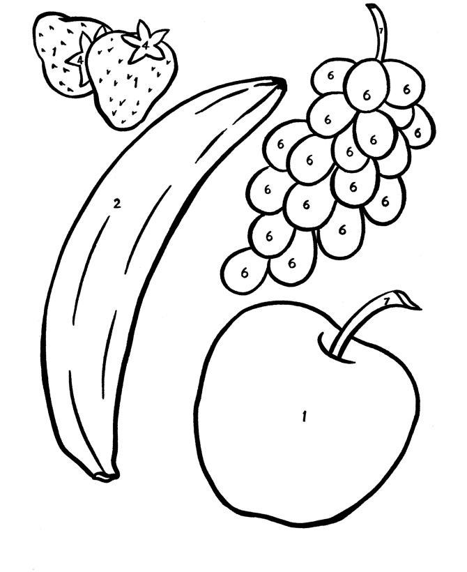 Fruits coloring pages printable