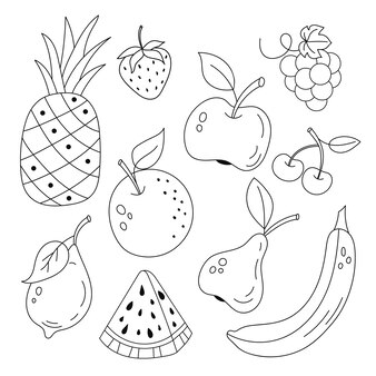 Fruit coloring images