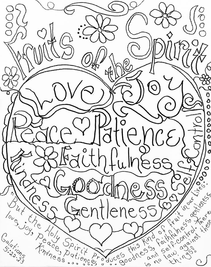 Fruits of the spirit coloring page by carolyn altman galatians