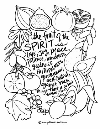 Fruit of the spiritâ coloring pages new printable set