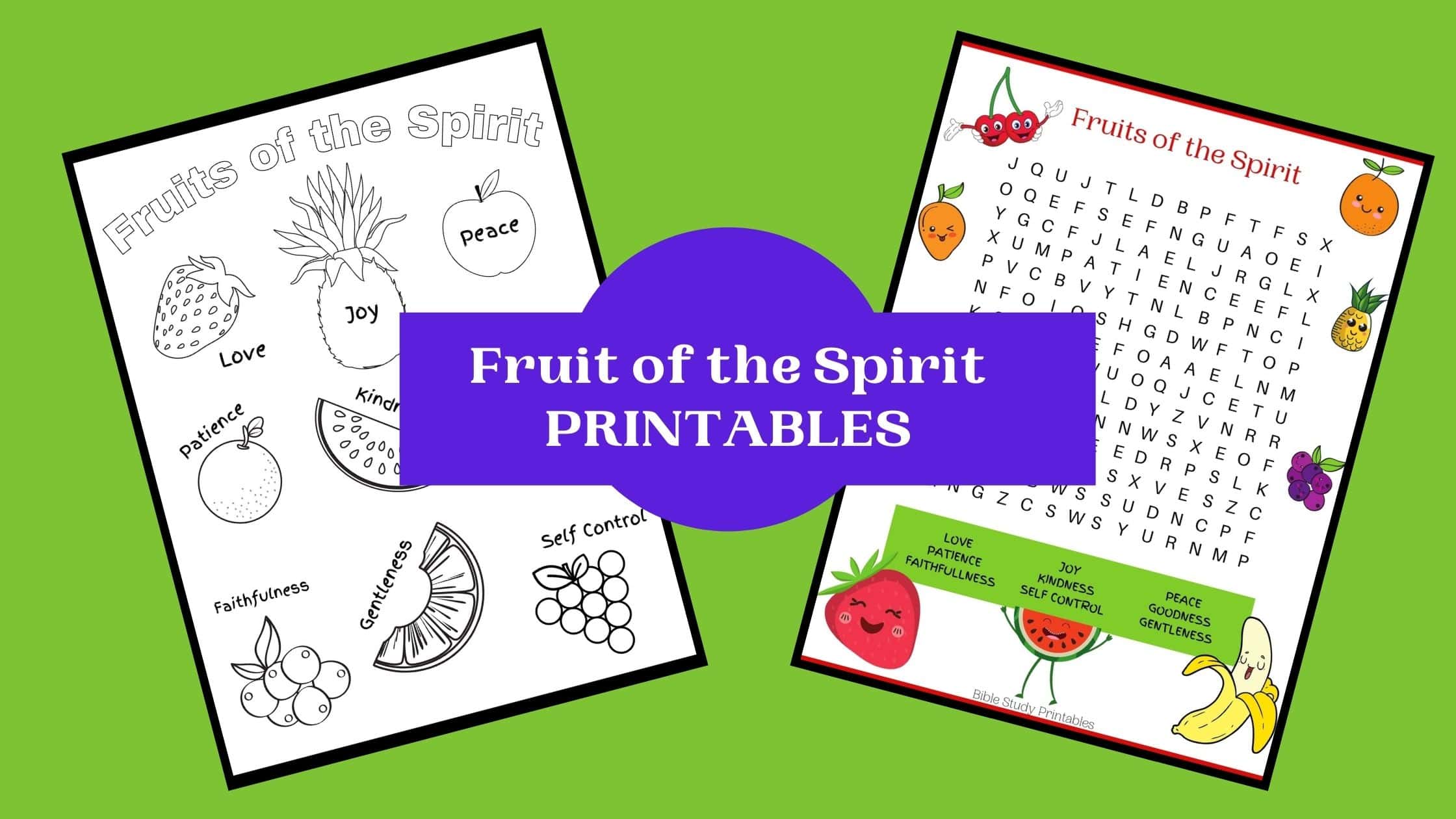 Free fruit of the spirit printables