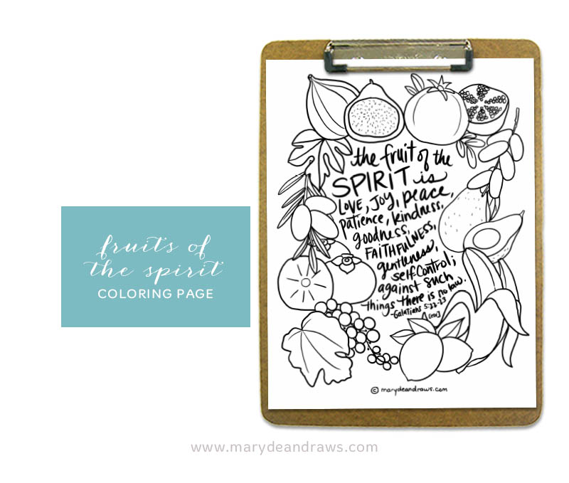 Fruit of the spiritâ coloring pages new printable set