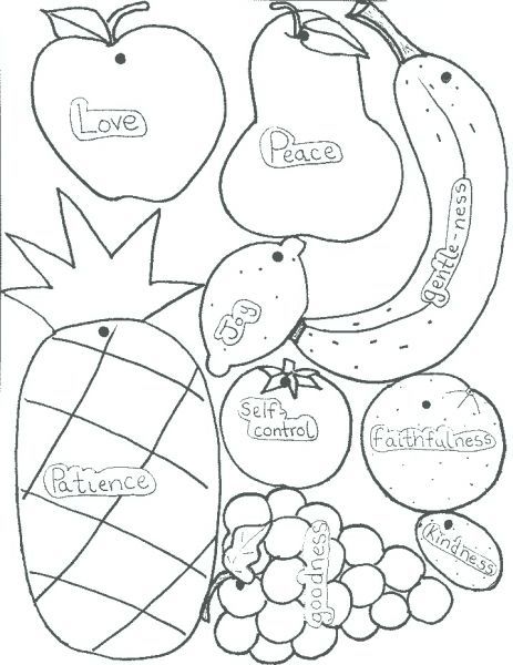 Bible crafts fruit of the spirit coloring pages