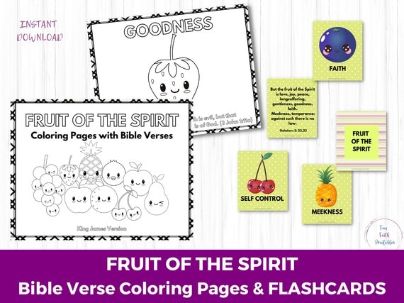 Get your free fruit of the spirit coloring page for kids