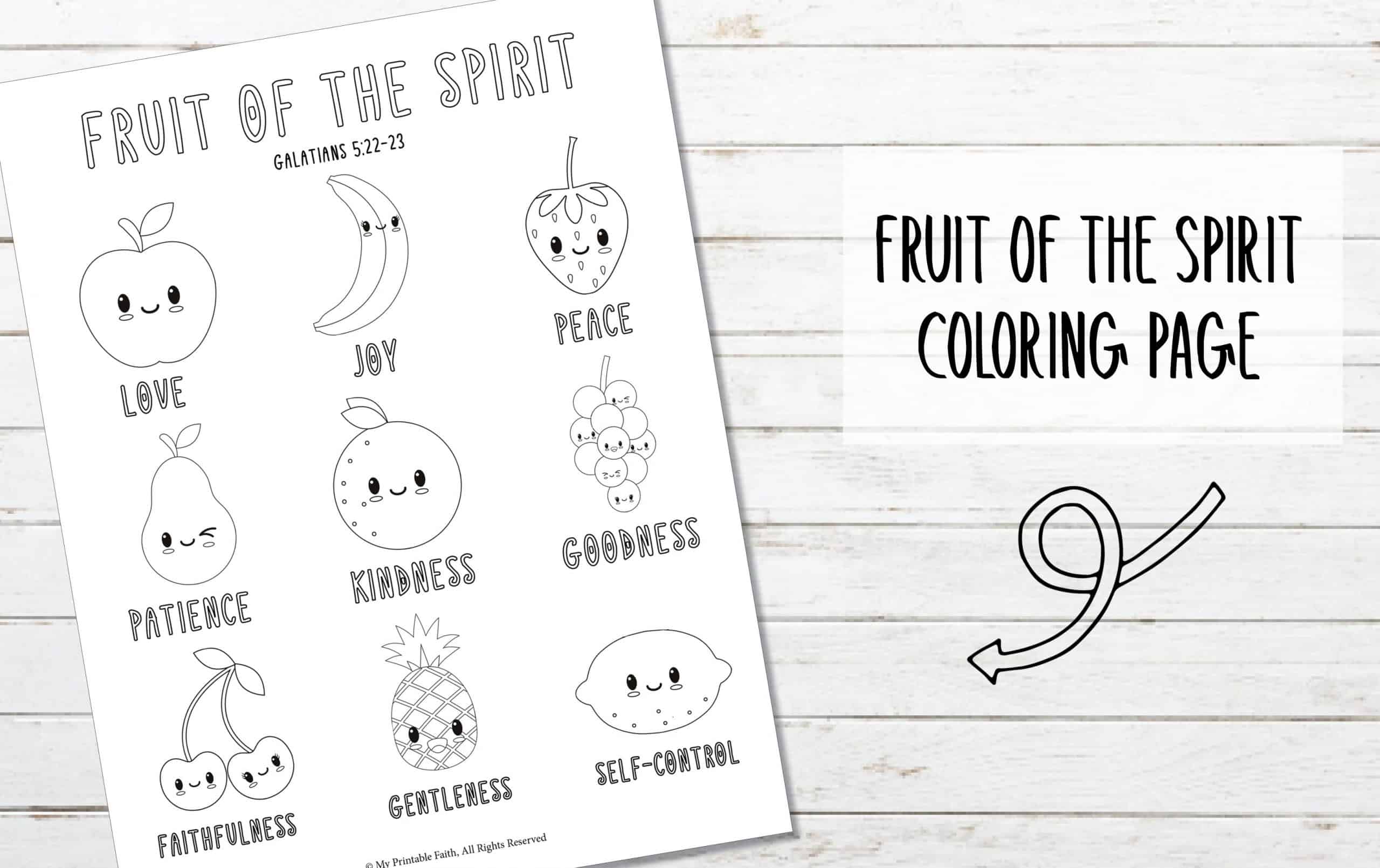 Fruit of the spirit coloring page