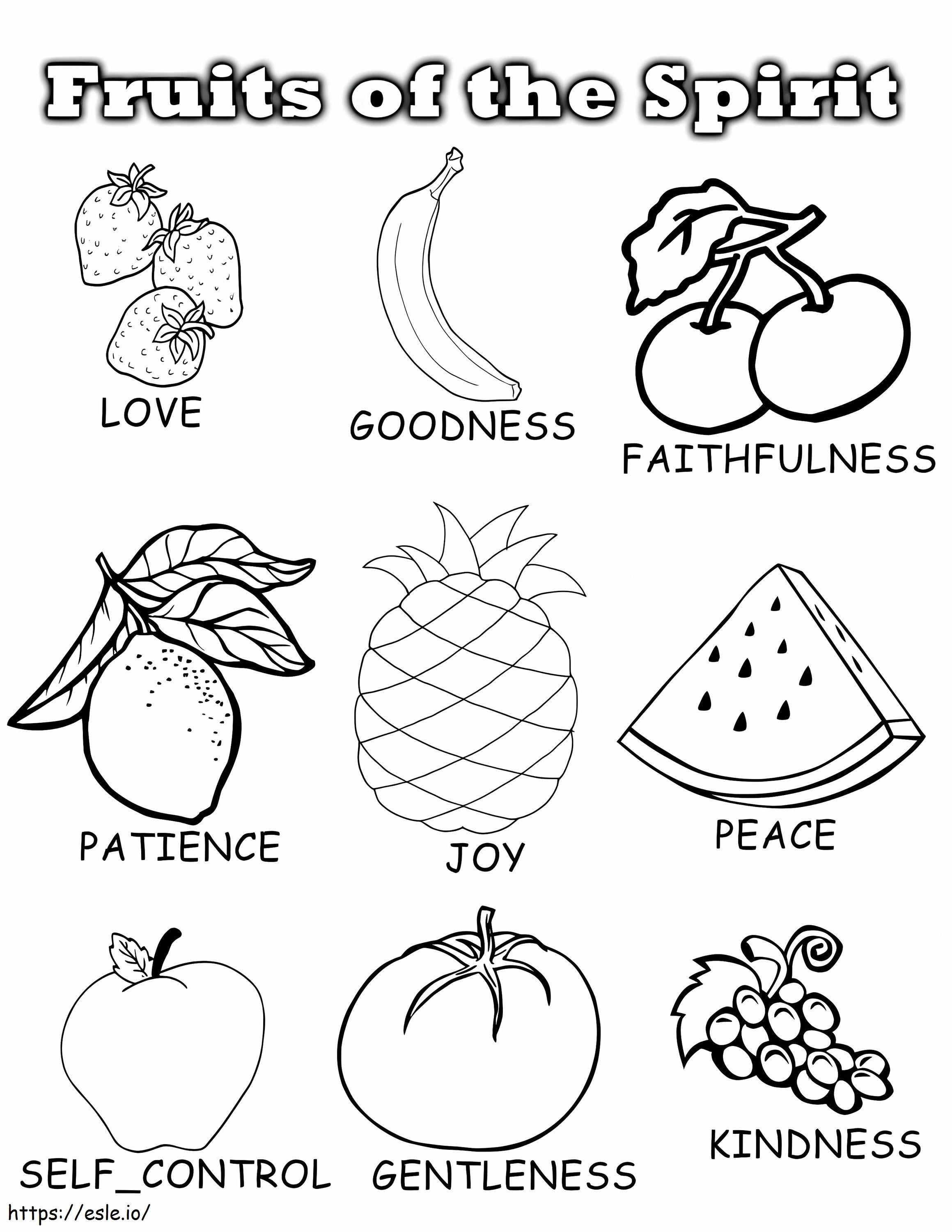 Fruit of the spirit coloring page