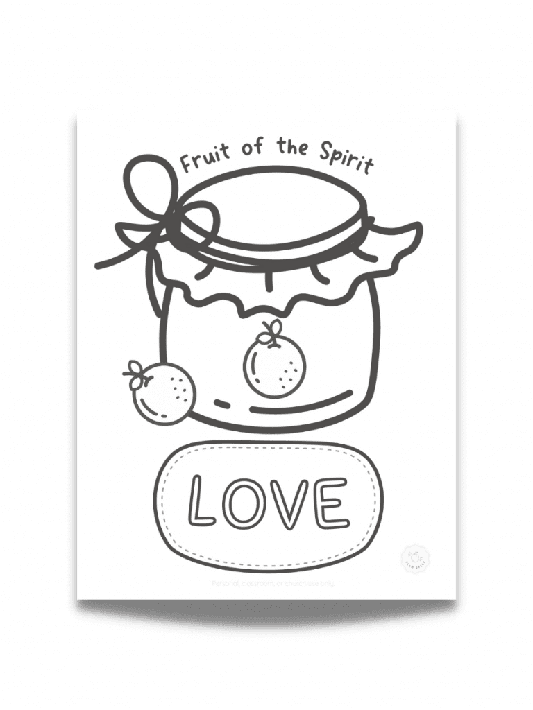 In a jam try these printable fruits of the spirit coloring pages