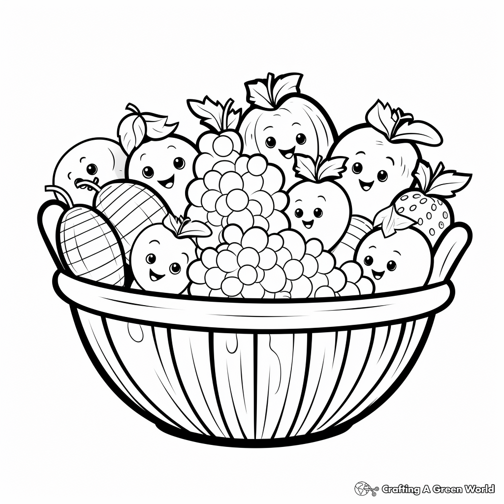 Fruit and vegetables coloring pages