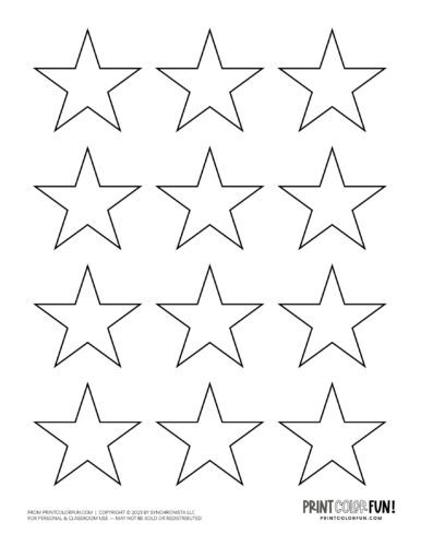 Star clipart and coloring pages at