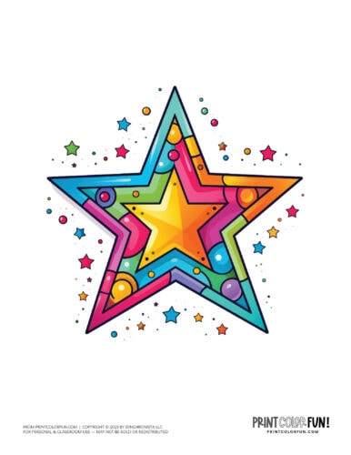 Star clipart and coloring pages at