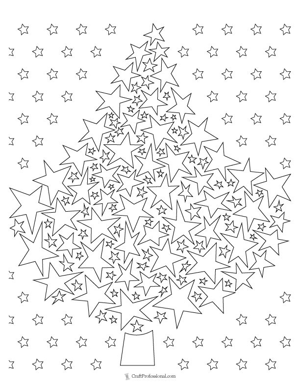 Christmas star coloring pages