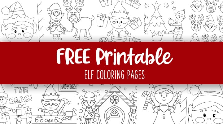 Elf coloring pages