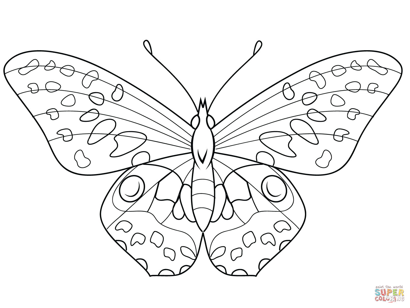 Butterfly coloring page free printable coloring pages