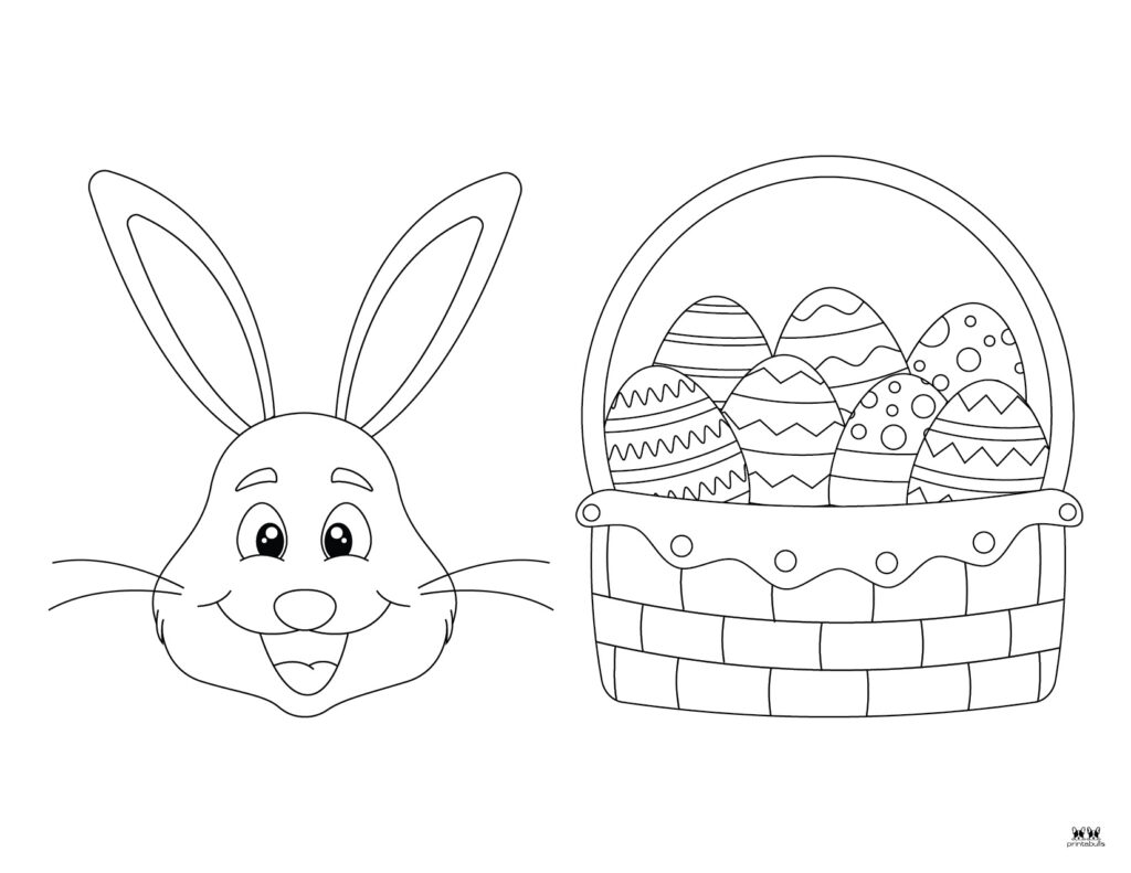 Easter bunny coloring pages