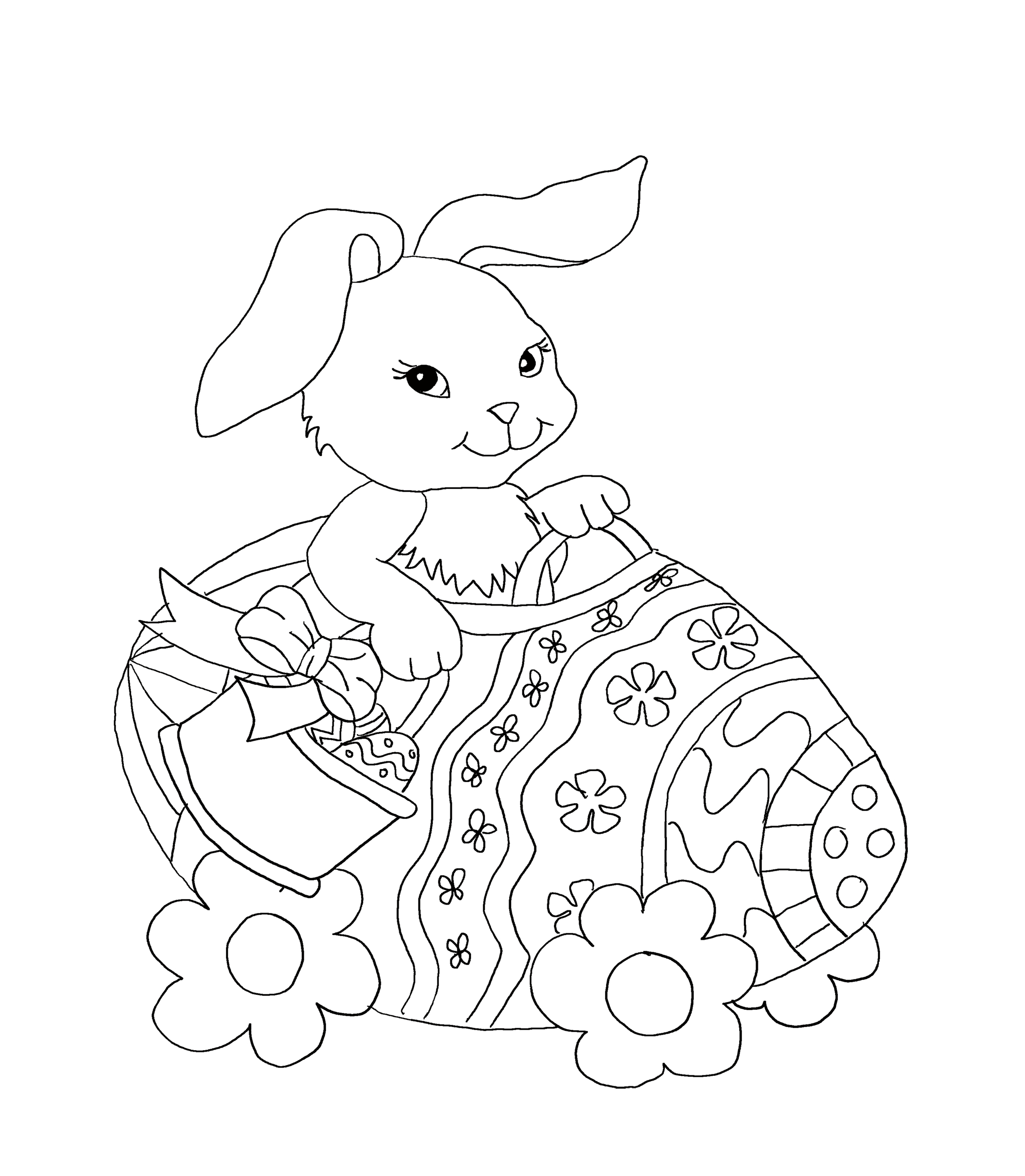 Free easter coloring pages for kids high printing quality