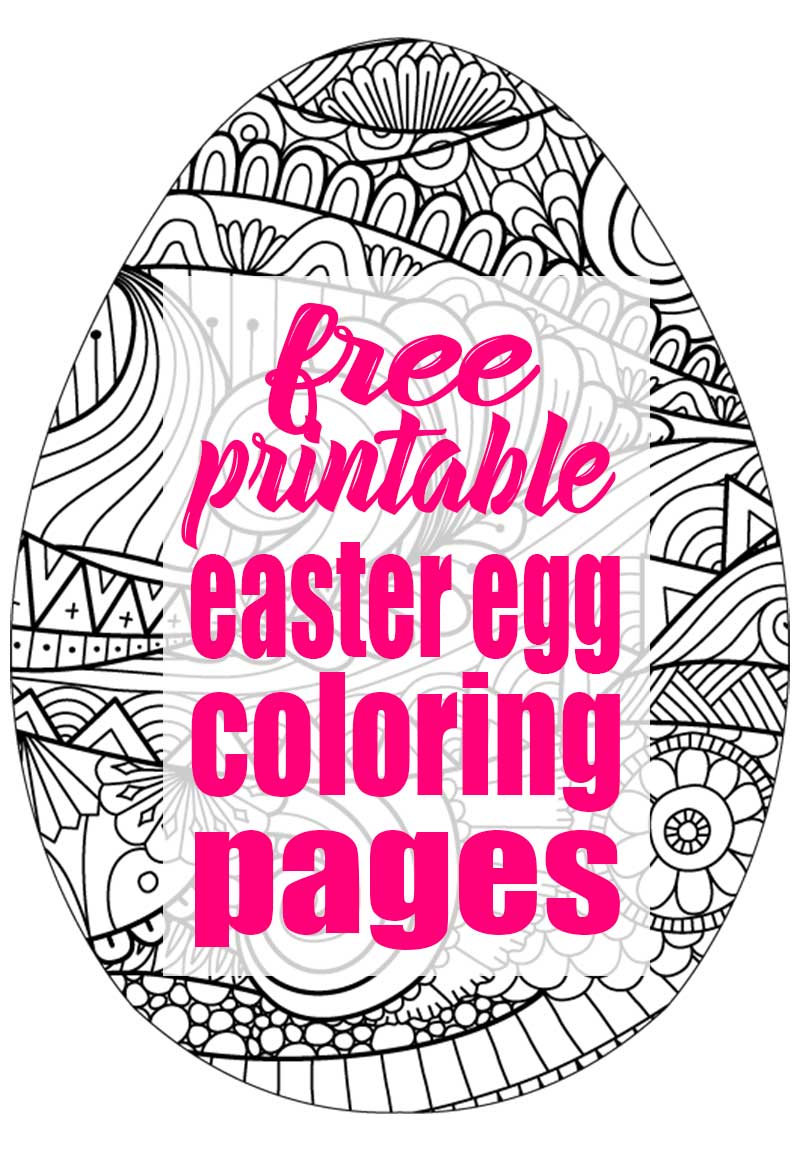 Easter egg coloring pages