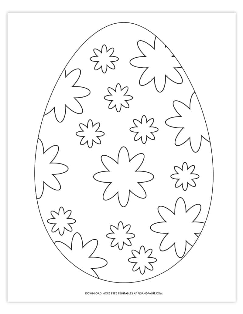 Free printable easter egg coloring pages