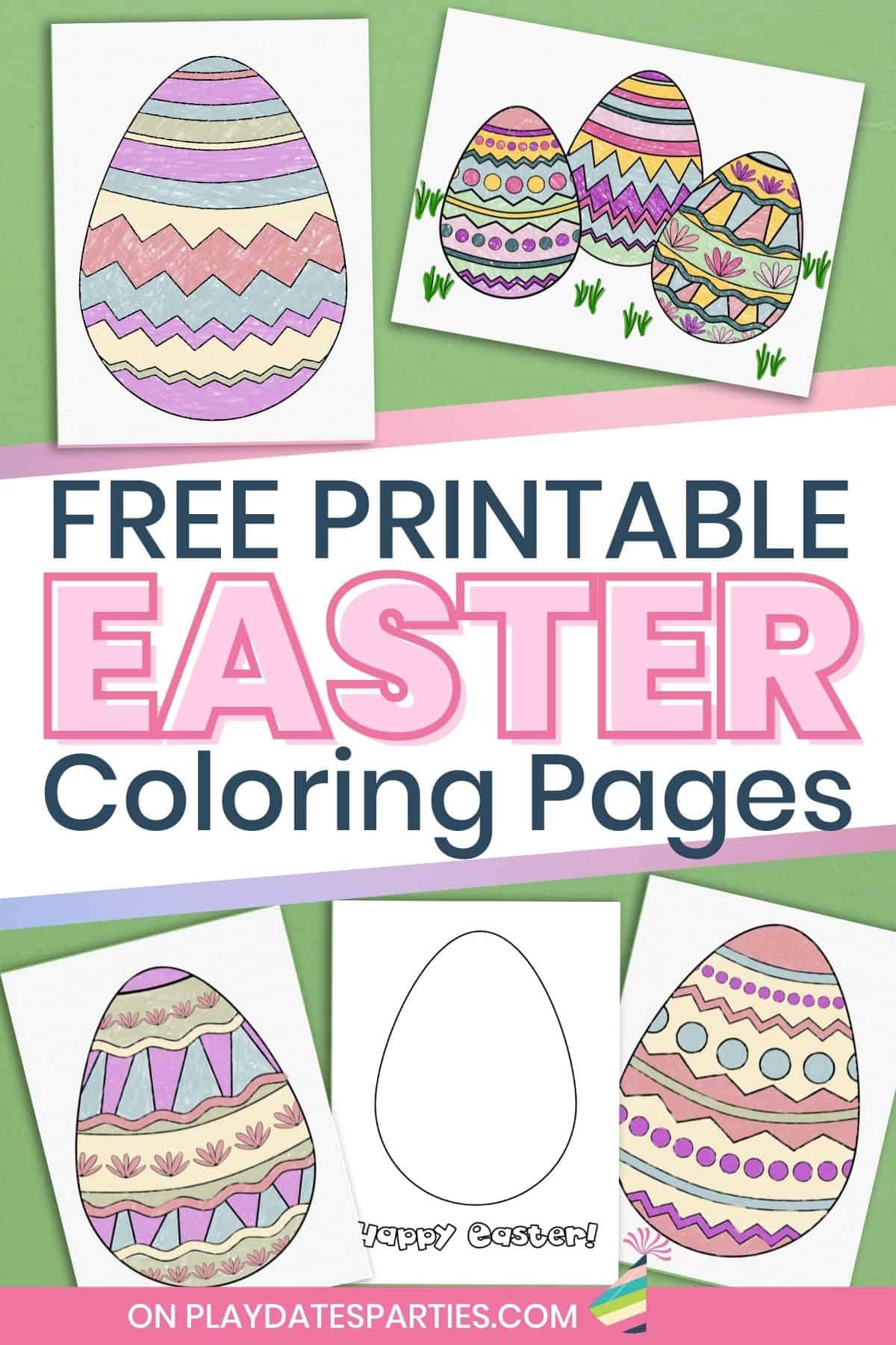 Free printable easter egg coloring pages