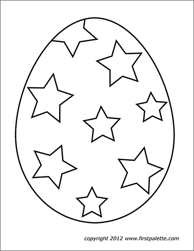 Easter eggs free printable templates coloring pages