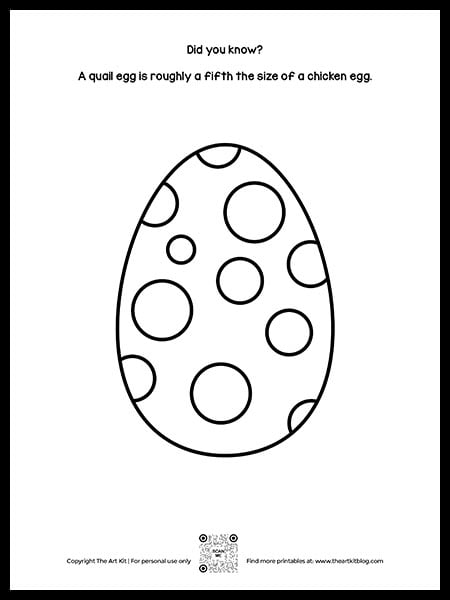 Free printable easter egg coloring page â polka dots â the art kit