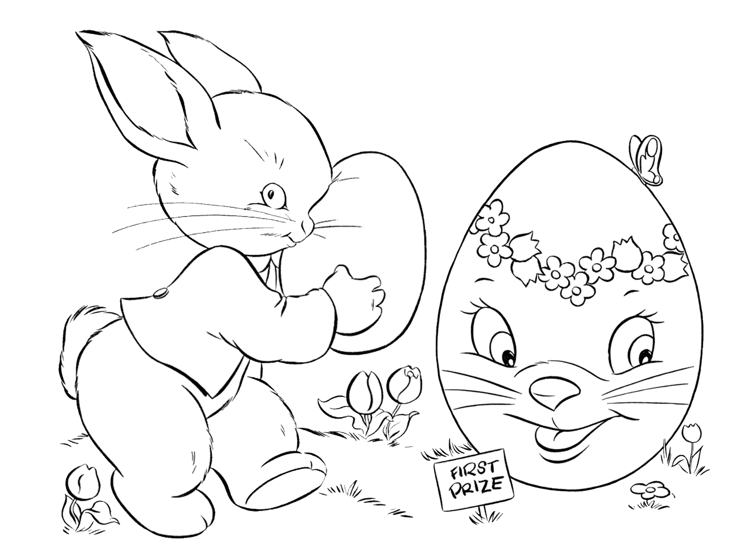 Places for free printable easter egg coloring pages