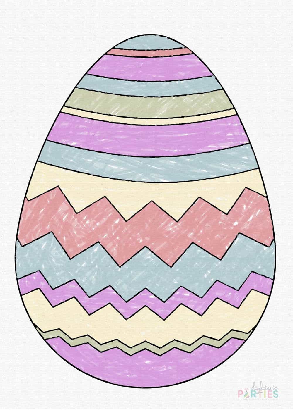 Free printable easter egg coloring pages