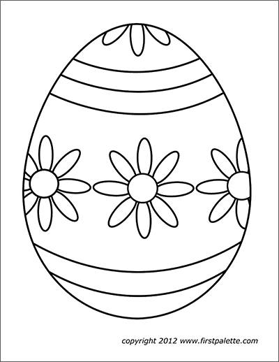 Easter eggs free printable templates coloring pages