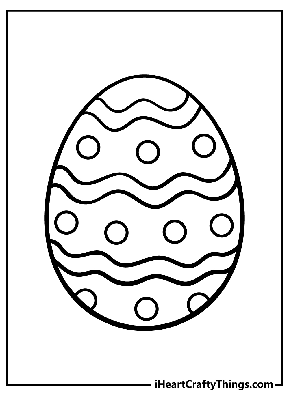 Easter egg coloring pages free printables