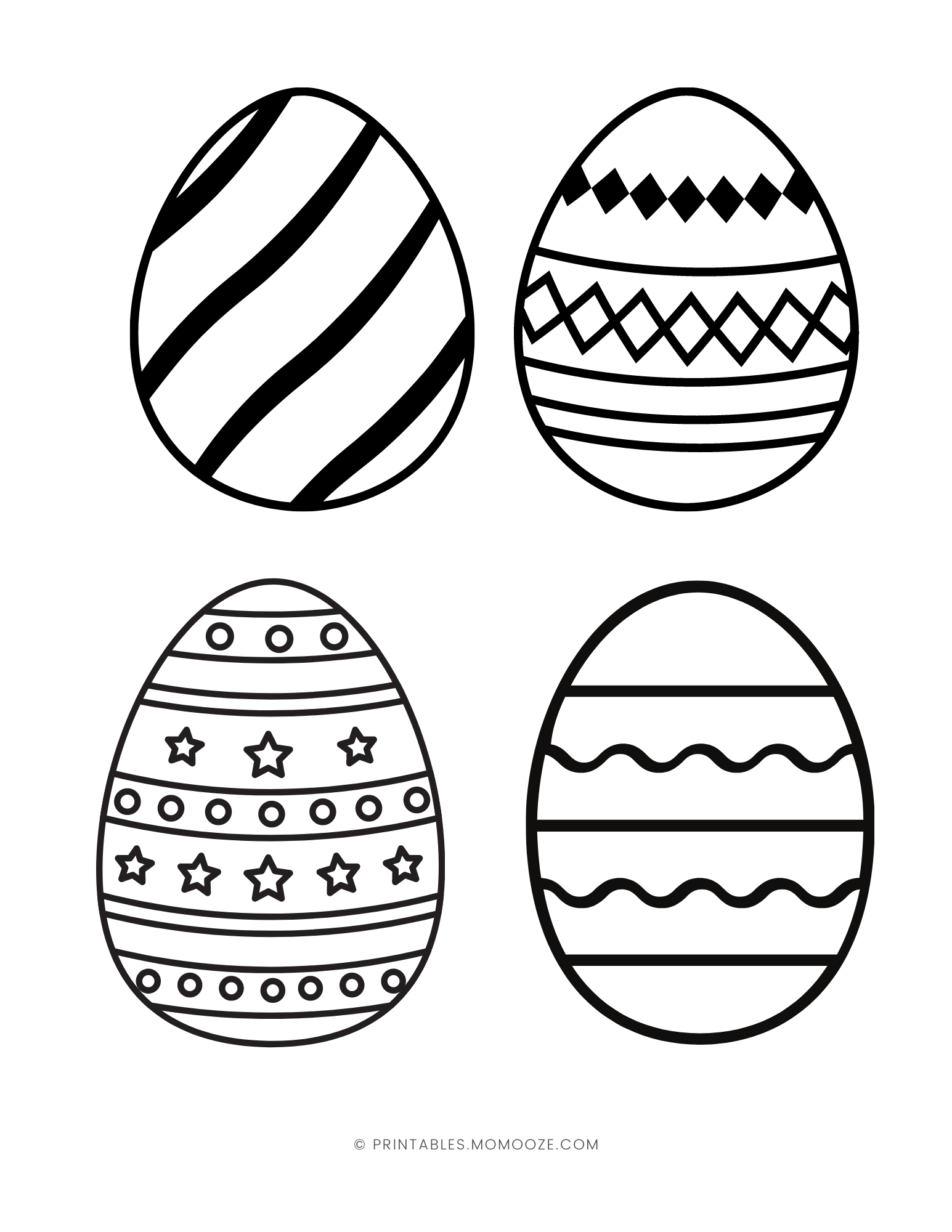 Colourful easter egg printable fun free printables for kids