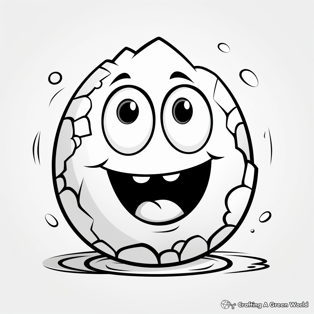 Cracked egg coloring pages