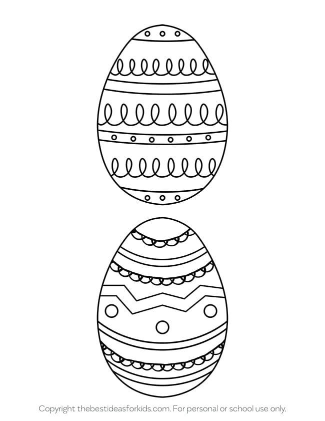 Easter egg templates free printables