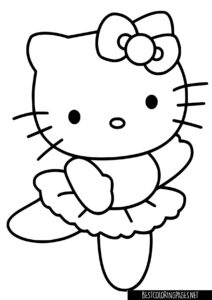 Hello kitty coloring pages