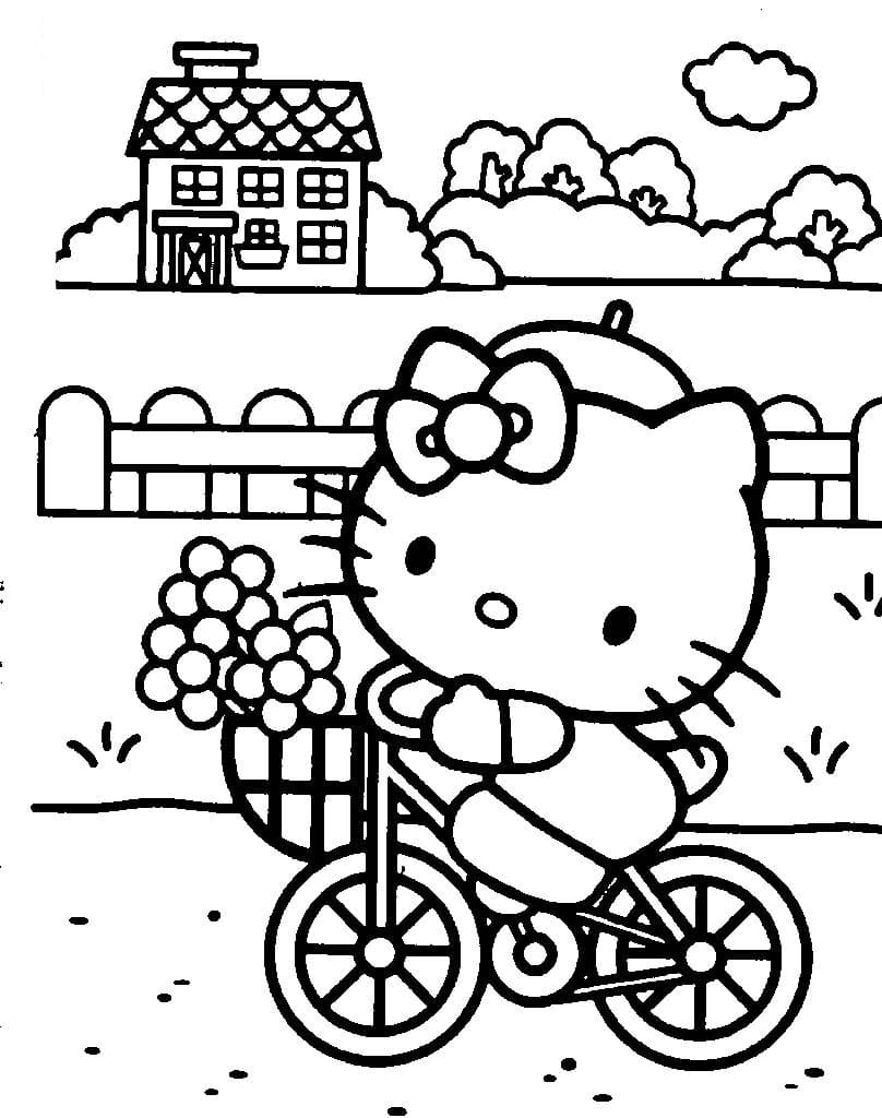 Free hello kitty coloring page