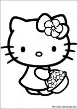 Hello kitty coloring pages on coloring