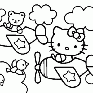 Hello kitty and friends coloring pages printable for free download