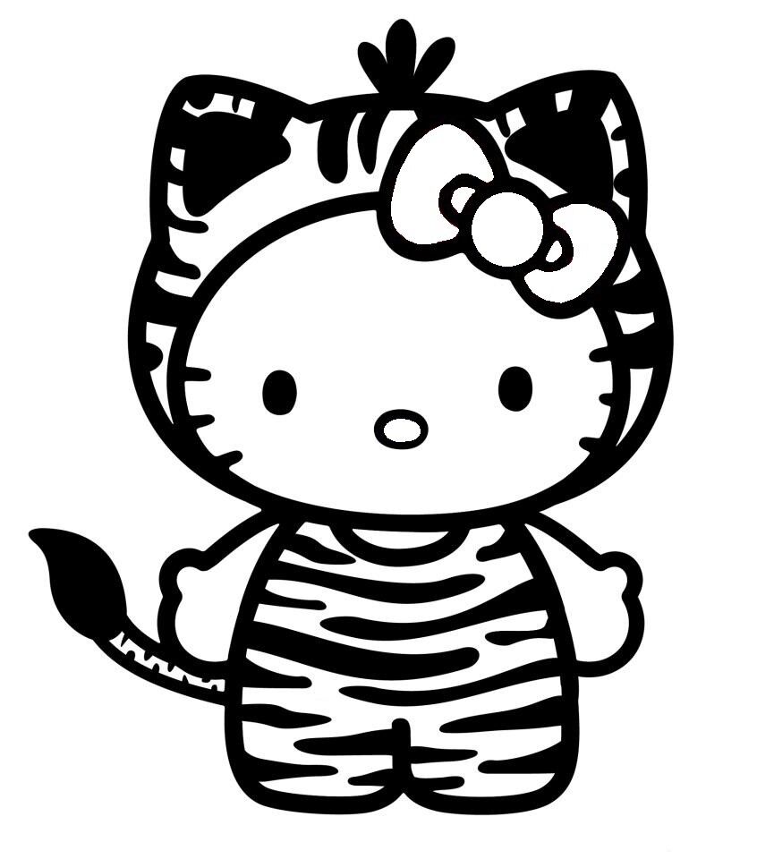 Hello kitty zebravinyl decalsticker for carswindowslaptops and more