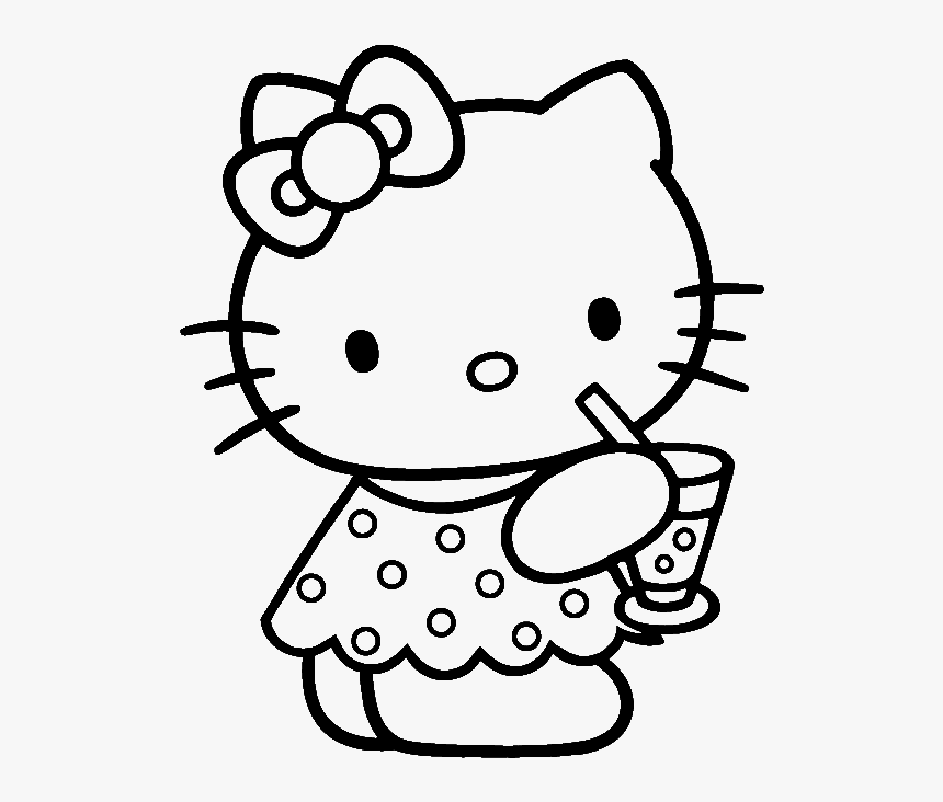 Hello kitty coloring pages hd png download transparent png image