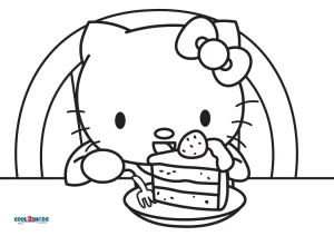 Free printable hello kitty coloring pages for pages