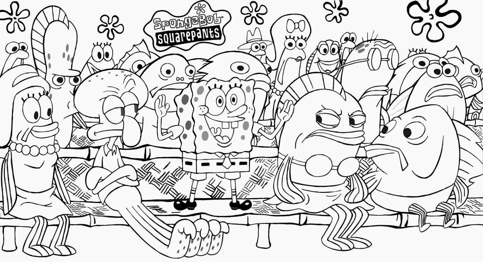 Spongebob pages â printable pages