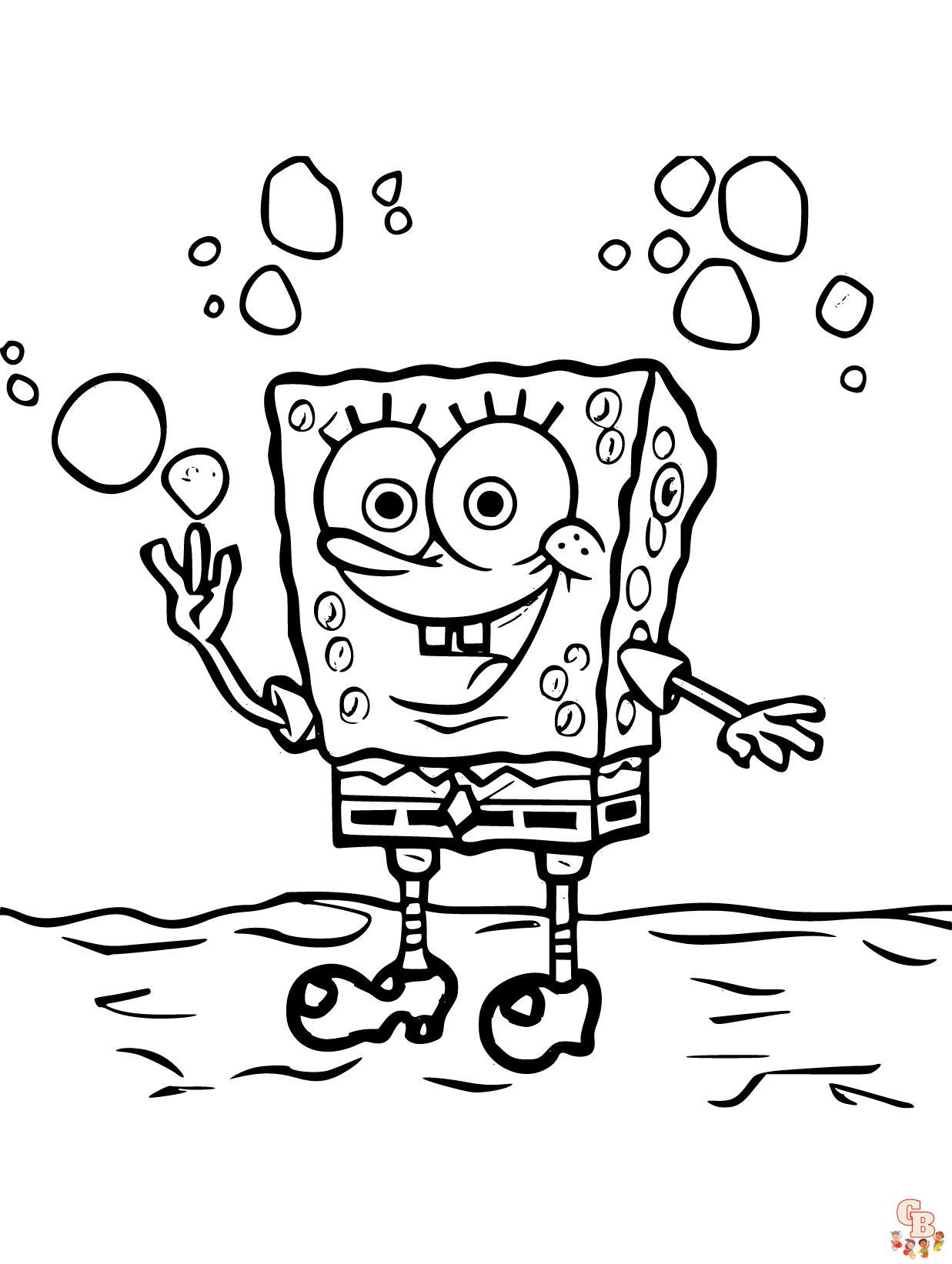 Spongebob coloring pages free printable and easy to color