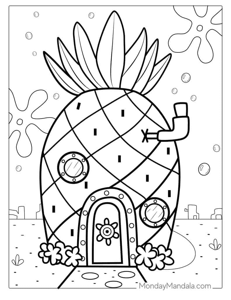 Spongebob coloring pages free pdf printables