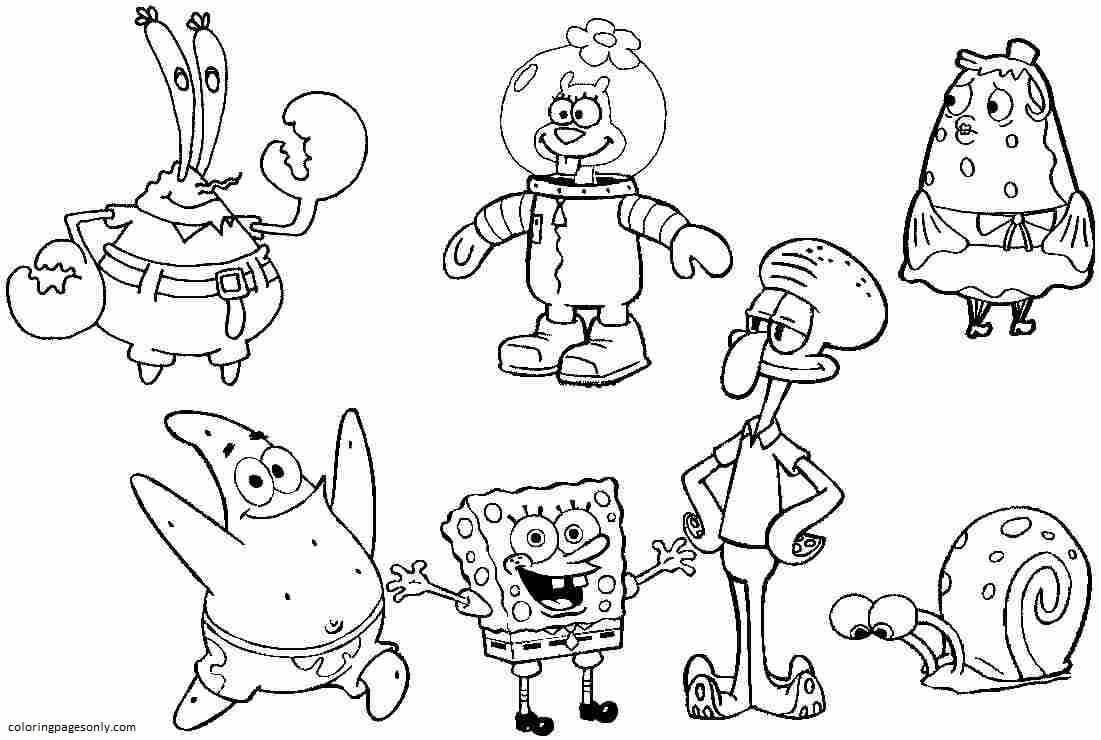 Spongebob coloring pages